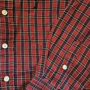 Classic Red Plaid Men's Shirt